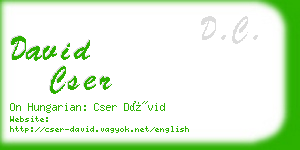 david cser business card